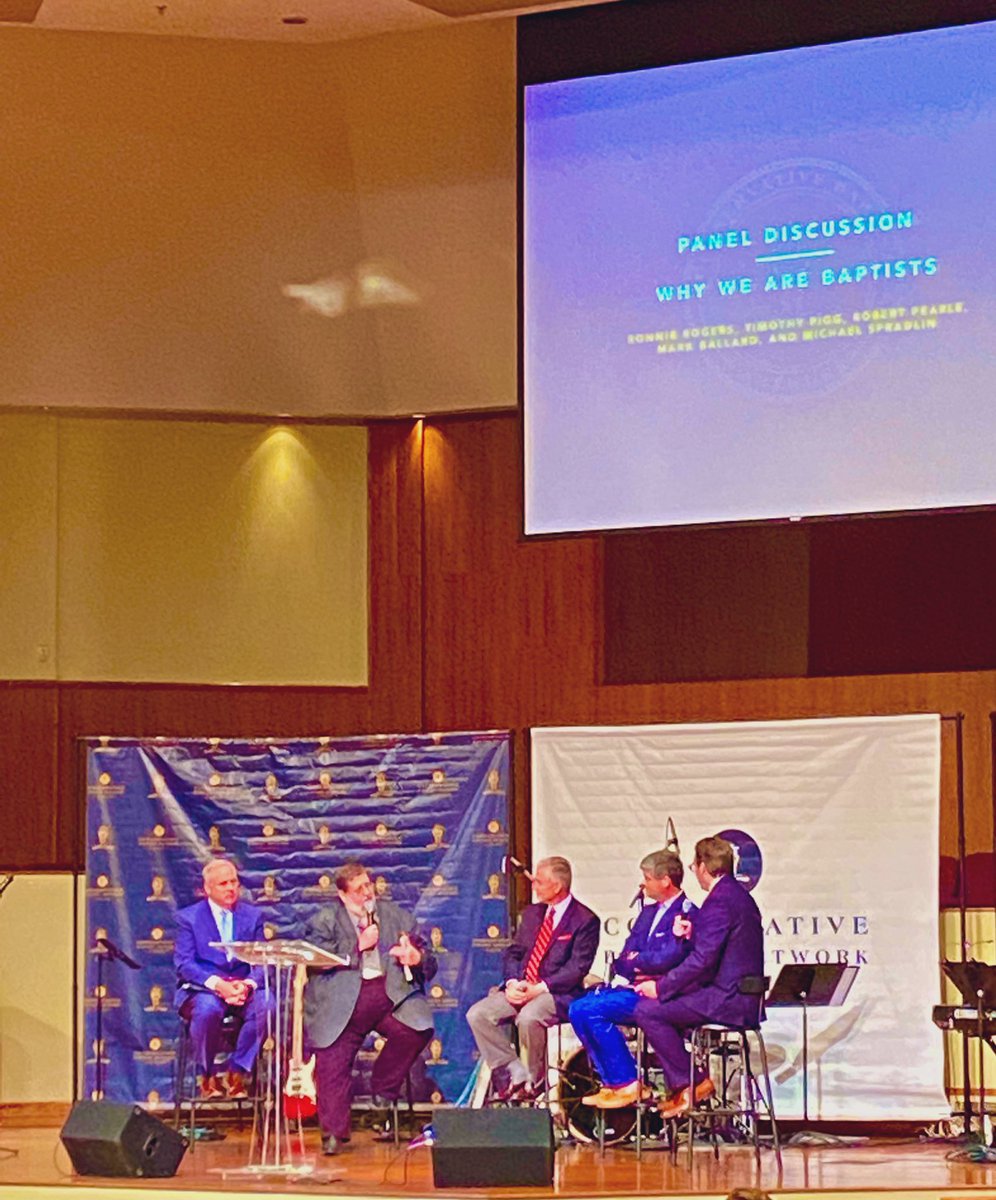 Fantastic panel on “Why We Are Baptists” at <a href="/BaptistNetwork/">Conservative Baptist Network</a> Bible Conf. @mabts President <a href="/MichaelSpradlin/">Michael Spradlin</a> dropping lots of wisdom! <a href="/PiggTimothy/">Timothy Pigg</a>, @nebcpresident, <a href="/BobPearle/">Bob Pearle</a>, &amp; <a href="/bradjurkovich/">brad jurkovich</a> also knocking it out of the park. Grateful for these brothers!