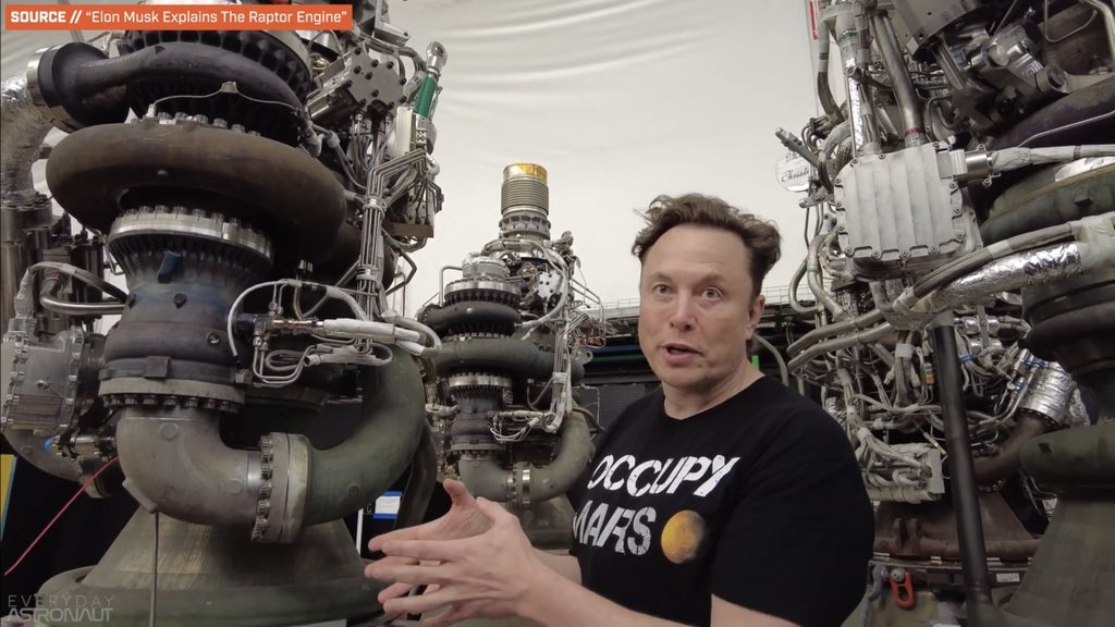 Erdayastronaut's tweet photo. Catch a sneak peek of some incredible footage of SpaceX’s brand new Raptor 2’s as @elonmusk explains a bit about the magic of Full Flow in my newest deep dive video. We teach you all about cycle types and turbopumps! ENJOY! 🙌 https://t.co/uPvn3Bhy6k https://t.co/dEB641TICz