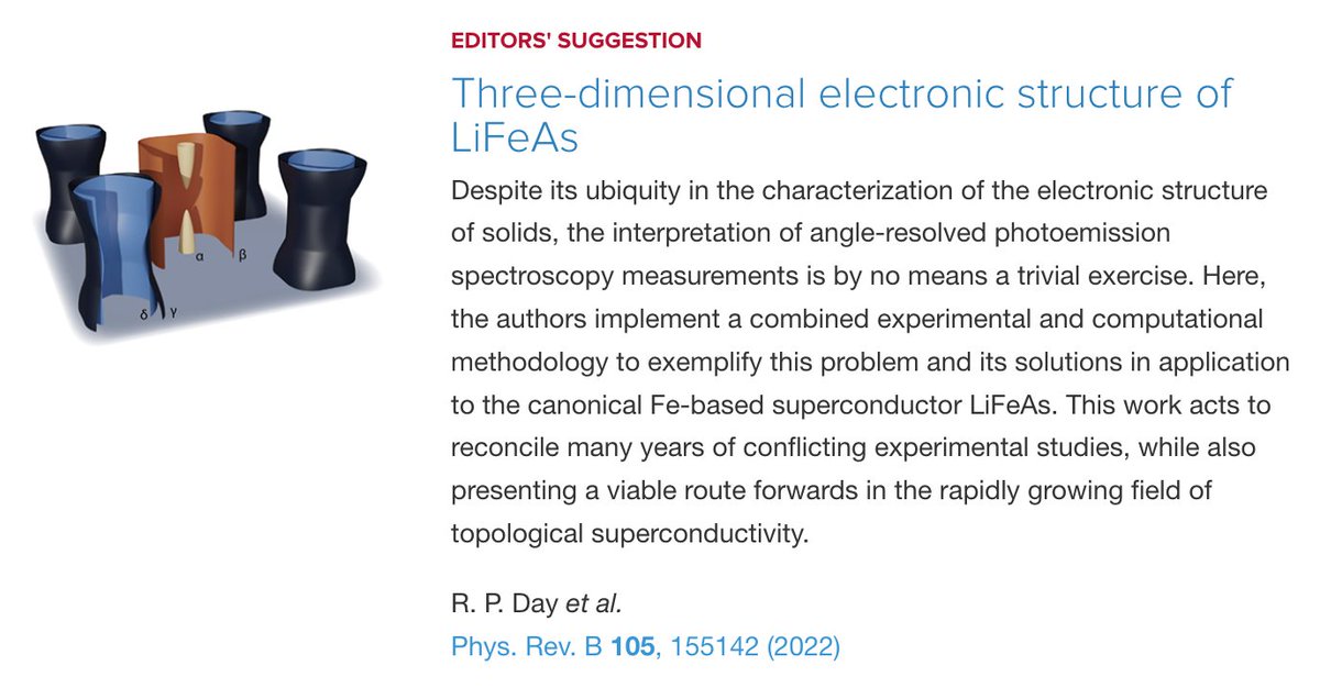 PhysRevB's tweet image. PRB Editors&apos; Suggestion: Three-dimensional #electronic_structure of #LiFeAs

R. P. Day, M. X. Na, M. Zingl, B. Zwartsenberg, M. Michiardi, G. Levy, M. Schneider, D. Wong et al.,
Phys. Rev. B 105, 155142
#physics #condmat #EdSugg @APSPhysics

Article: go.aps.org/3OBzF99