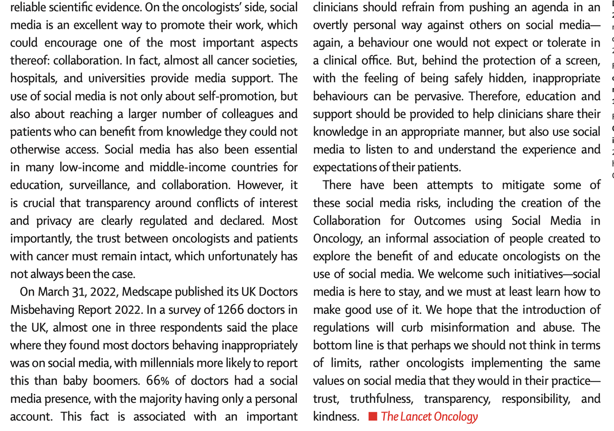 jamecancerdoc's tweet photo. Social Media is here to stay. It is up to us learn and use this for the benefit of medical community and patients @TheLancetOncol @OncoAlert https://t.co/P9Xsn2uupi