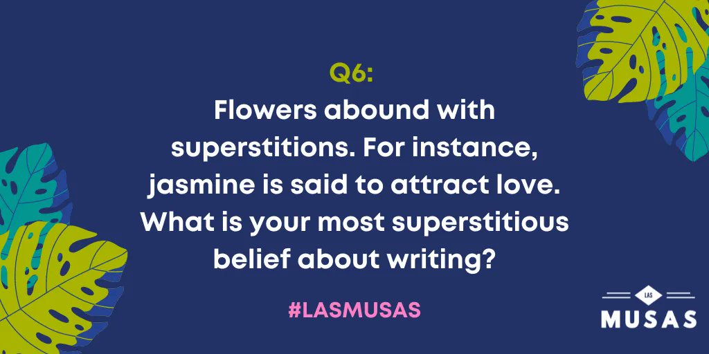 A6: Oops, I think I already answered this one, albeit indirectly. I can’t talk about a project until it’s sold! #LasMusas @poet_raquelvgil