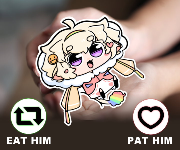 PackBis's tweet photo. Oh hello! 😃

#vtuber #pngtuber #notsmol https://t.co/f2zIRGPjv5