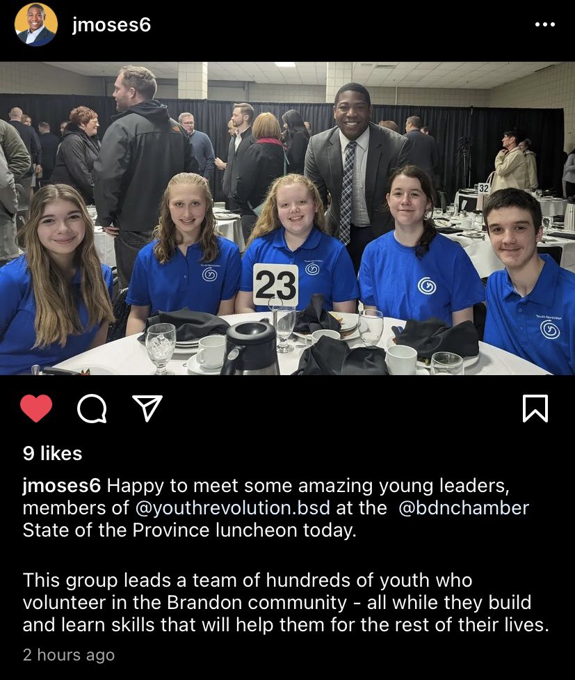 What an honour to meet MLA Jamie Moses @jmoses6 today @BdnChamber  luncheon .  
Thank you for your kind words  &amp; encouragement.  
#makingthedifference