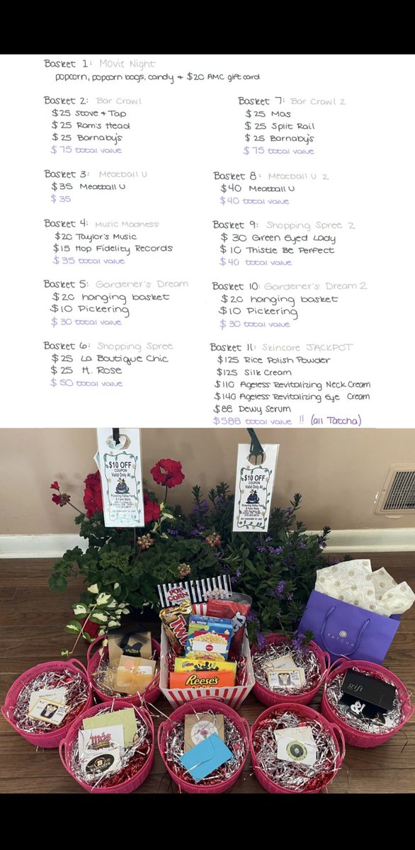 WCU_UnderARest's tweet photo. YOVO Raffle Baskets up for grabs tomorrow night! Thank you to all the businesses who donated! 

Facebook Event: 
https://t.co/RrPd9NJ1tK https://t.co/v9X0U2BCzx