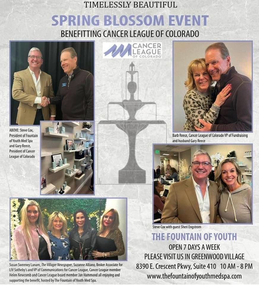 CancerLeague_CO's tweet photo. Thanks to everyone who came to our fabulous event. As always the money raised goes directly to cancer research and programs.
Thanks to our friends at The Fountain of Youth and the Villager Newspaper for your generous support https://t.co/mcfFZbbNaL
