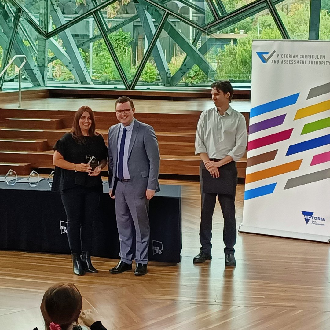 InnerNorthLLEN's tweet photo. Congrats to #VCAL teachers, Louise Speirs-Bridge, Wurun Senior Campus & Alex Tsenalidis, @NCATeducation who was awarded a VCAL Teacher Achievement Award
The awards recognise teachers' innovative and exceptional efforts within the VCAL program.
Well done to you both!
@DETVic https://t.co/WPP56Eo2Pu