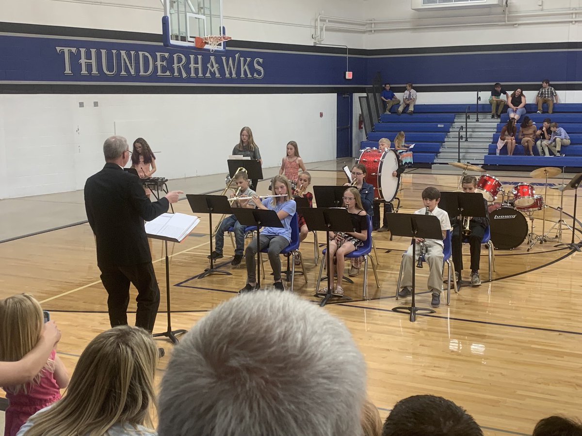 GMS 5th grade band opens its portion of the program with “Camptown Races.”