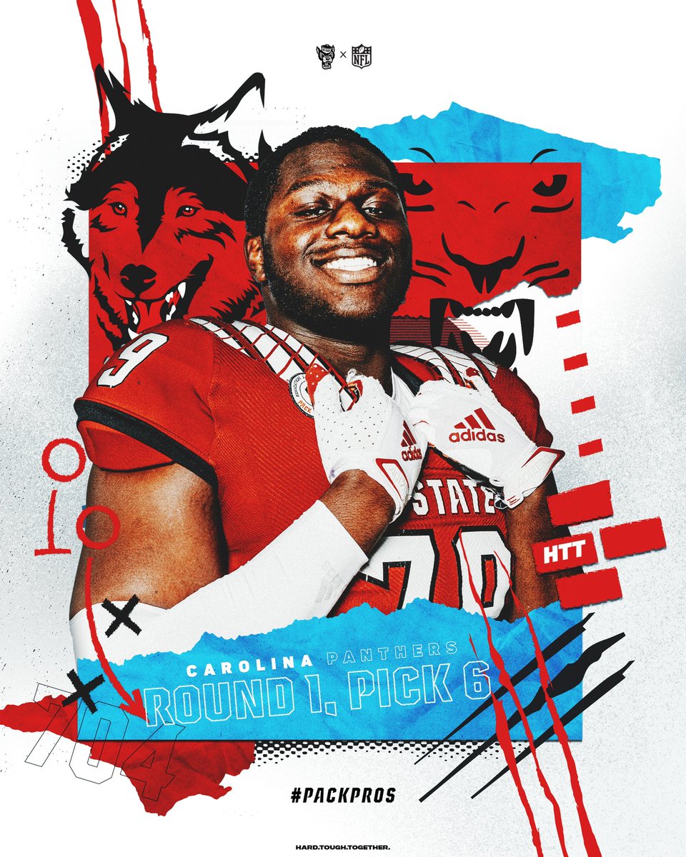 PackFootball's tweet image. Home sweet home!

No. 6 overall in the 2022 #NFLDraft - Ikem Ekwonu is going back to the 704 &amp;amp; the @panthers

#PackPros