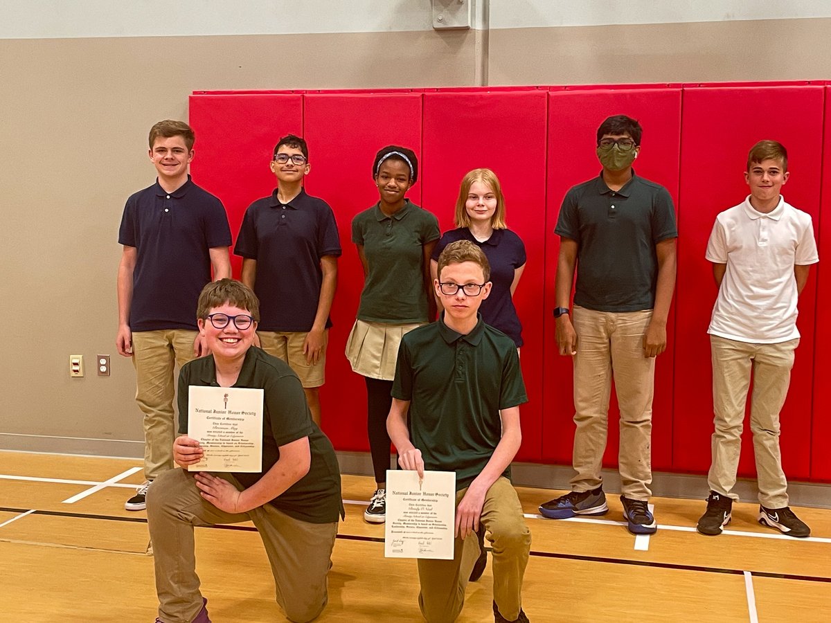 TrinitySchoolOK's tweet photo. Congratulations to our newest National Honor Society and National Junior Honor Society inductees!
NHS - Maddox Colletti, Maddy McAlister, Jordan Peterson, Angela Taylor, and Daniel Vasquez.
NJHS - Brennen May and Brady O’Neal.
Way to go, Tigers!
#nhs #njhs #trinitytrue #gotigers https://t.co/ZdnEMDA1Zr