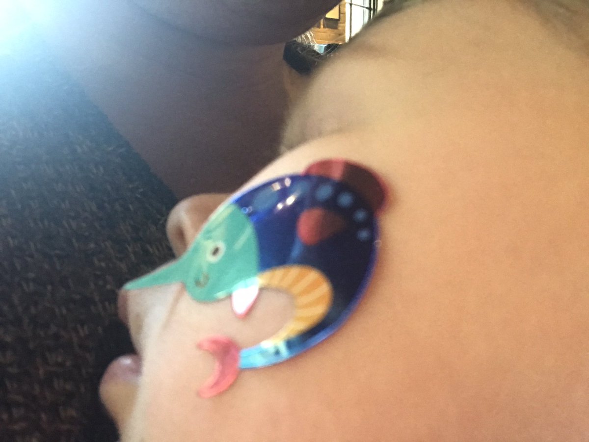 aleighbell's tweet image. Putting stickers on your sleeping toddler’s face is officially the over 30 equivalent to drawing dicks on dudes or chicks (or whatever you identify with) #sorrynotsorry #toddlermom #momlife #parenting #parenting101