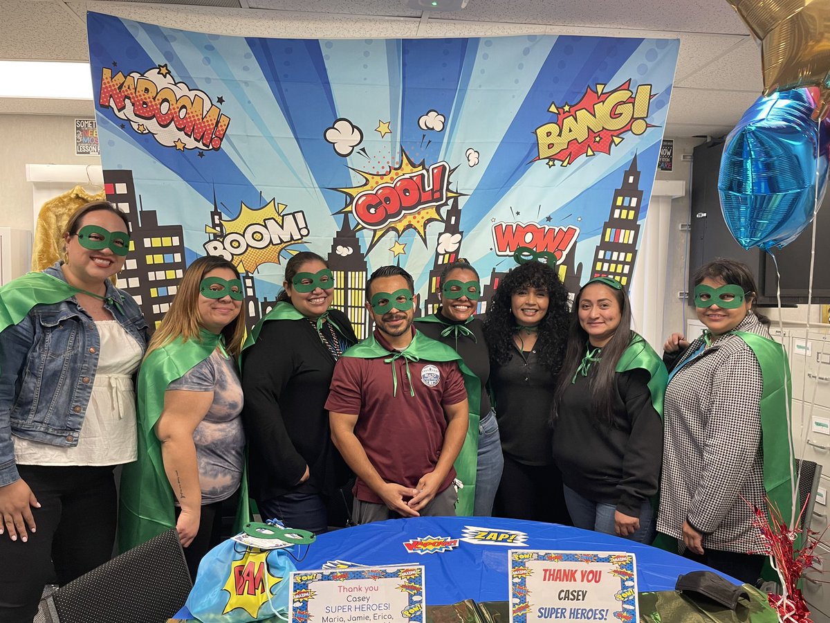 Casey_Cougars's tweet photo. This is how the Casey staff celebrates their Superhero Administrative Professionals. We can’t thank them enough for all of their hard work and we are thankful for them everyday. 🥰 https://t.co/r3oQS6Zt2a