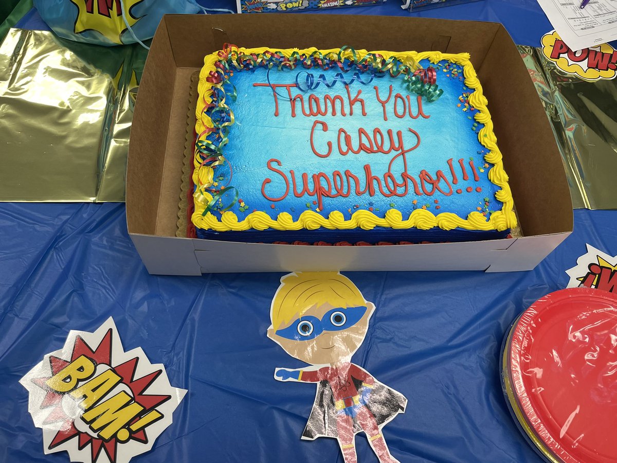 Casey_Cougars's tweet photo. This is how the Casey staff celebrates their Superhero Administrative Professionals. We can’t thank them enough for all of their hard work and we are thankful for them everyday. 🥰 https://t.co/r3oQS6Zt2a