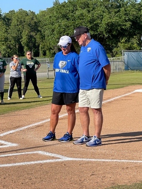 Congrats to our very own Coach Harman and her father for having the dugout at Bartram's softball field named after them! #WeAreBeachside #TrustTraditionsTreasureTheMoment <a href="/bt_athletics/">Bartram Trail Athletics 🐻</a>