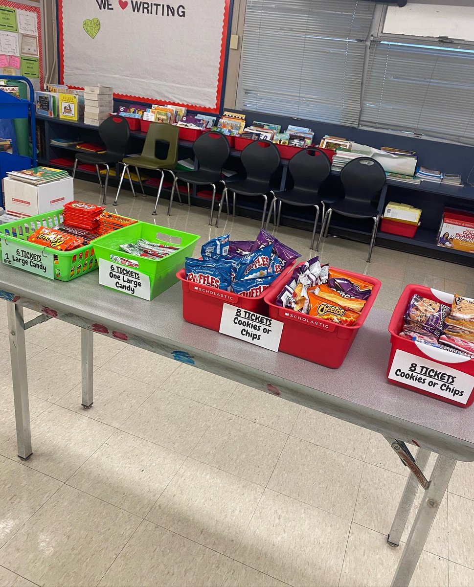 MsScott2019's tweet photo. What are we doing for the kids? Has been the question all year. My project for my practicum was centered around Student culture &amp; boosting morale towards testing. Proud to be apart of the RLA team @AlcottHISD in our first STAAR store. Welcome to ticketland 🎟🎊 @GEM_Sapphire_6 https://t.co/j6omVVJ7UH