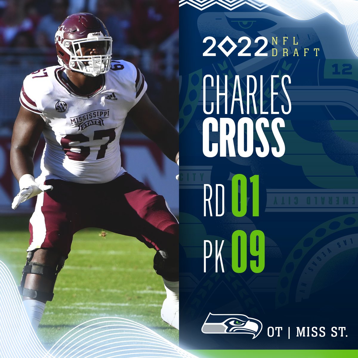 2022 NFL draft: Seahawks select Mississippi State OT Charles Cross