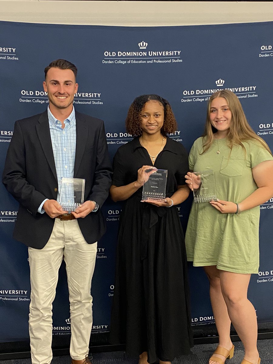 MRedmond52's tweet photo. Outstanding students alert!!!!  ODU Sport Management award winners! I expect great things from these three! @odu_sma https://t.co/W2L2HU1BjZ
