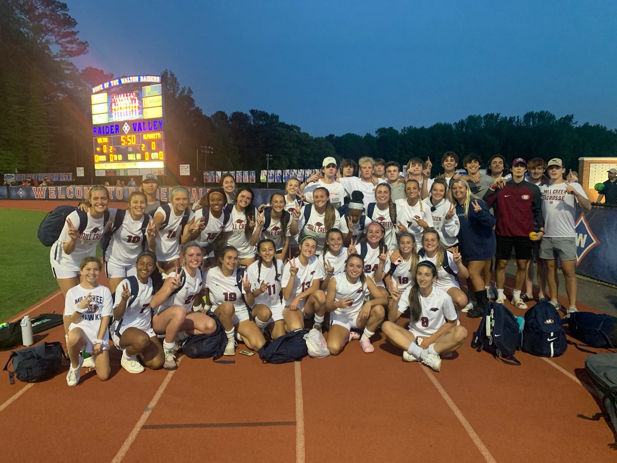 GirlsMCHS's tweet photo. Mill Creek Hawks soar to STATE FINALS next week! FRIDAY MAY 6TH @ 5 PM - Need to see everyone there for our FIRST state championship match! #neonout !!!! @MillCreekSoccer @MillCreekHawk @GA_HS_Soccer https://t.co/cGsEqY4ZZh