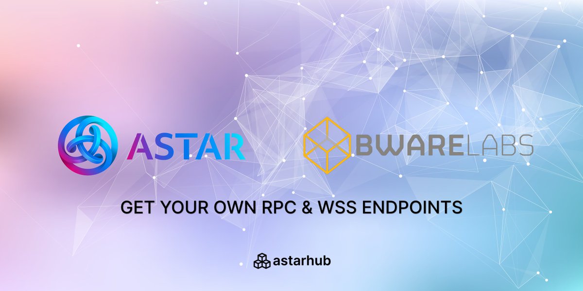 Astarhub_io's tweet photo. Do you have issues connecting to @AstarNetwork ? $ASTR

Check our tutorial to creature your own RPC &amp; WSS endpoints using @BwareLabs !

https://t.co/qswk6rBcCN https://t.co/ABvxl3xhaG
