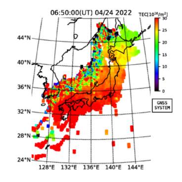 Atorasu02's tweet photo. 地震予測注意情報
　報告が遅れました。4/24にTEC値に異常反応がありました。よって以下の通りの注意情報を発表します。
・規模　M5.0〜M6.5±0.3
・注意エリア　日本国内
・注意期間　5/4まで
・発生確率　中程度
既に8日が経過してますが基準を満たす対象地震が未だに発生していない為、注意して下さ https://t.co/HhuULtVvsn