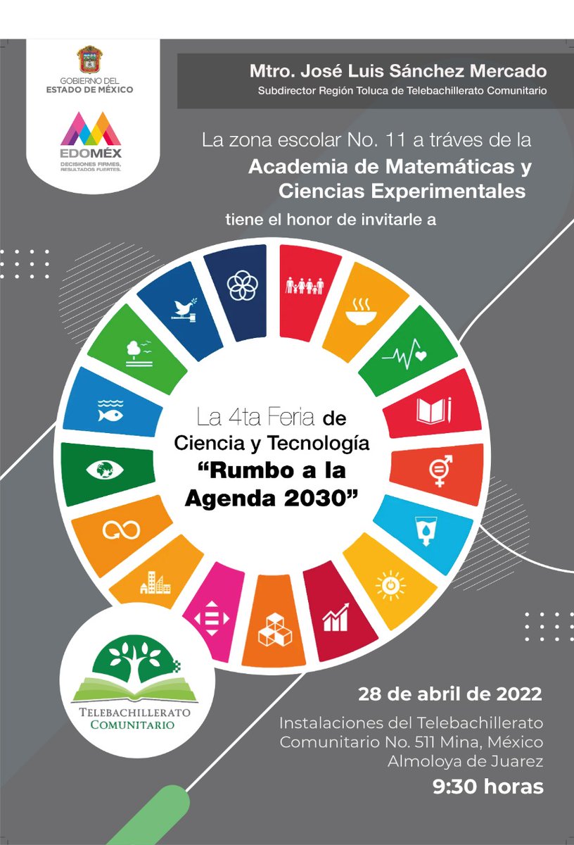 Edomex_TBC's tweet photo. Esta tarde en la @Zona11TBC  se efectuó La 4ta Feria de Ciencia y Tecnología "Rumbo a la Agenda 2030"con la presencia del Mtro.Luis Alfonso Ávila Torres Jefe de la Unidad Académica de la @SEMSedomex.
@geramonro05 @israeljeronimol @hectorhesilva @HectorUlisesCG1 @VeronicaRB04 https://t.co/0flesHWhHj