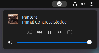 JasonLG1979's tweet photo. Totally just noticed that volume, repeat and shuffle work via the Spotify app's MPRIS interface now. Very nice.
Full disclosure: I am the author of the MPRIS indicator button GNOME Shell extension.
https://t.co/Xgyg4nAXnt
#MPRIS #Spotify #GNOME #Linux https://t.co/c0z7xVPrSy