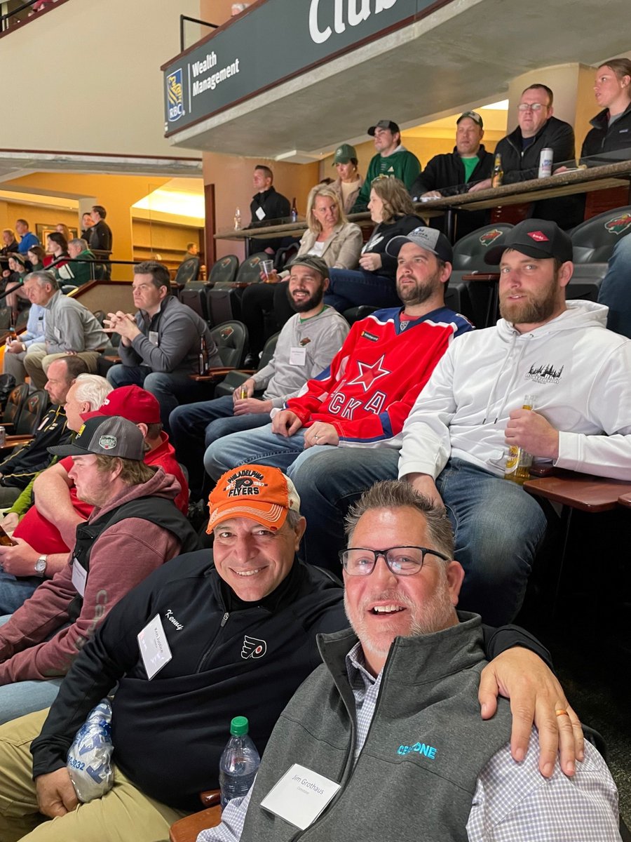 BuildStrengthMN's tweet photo. ARM Hockey Night at MN Wild!! 
Minnesota Wild versus the Calgary Flames game. https://t.co/zVtsLYqybg