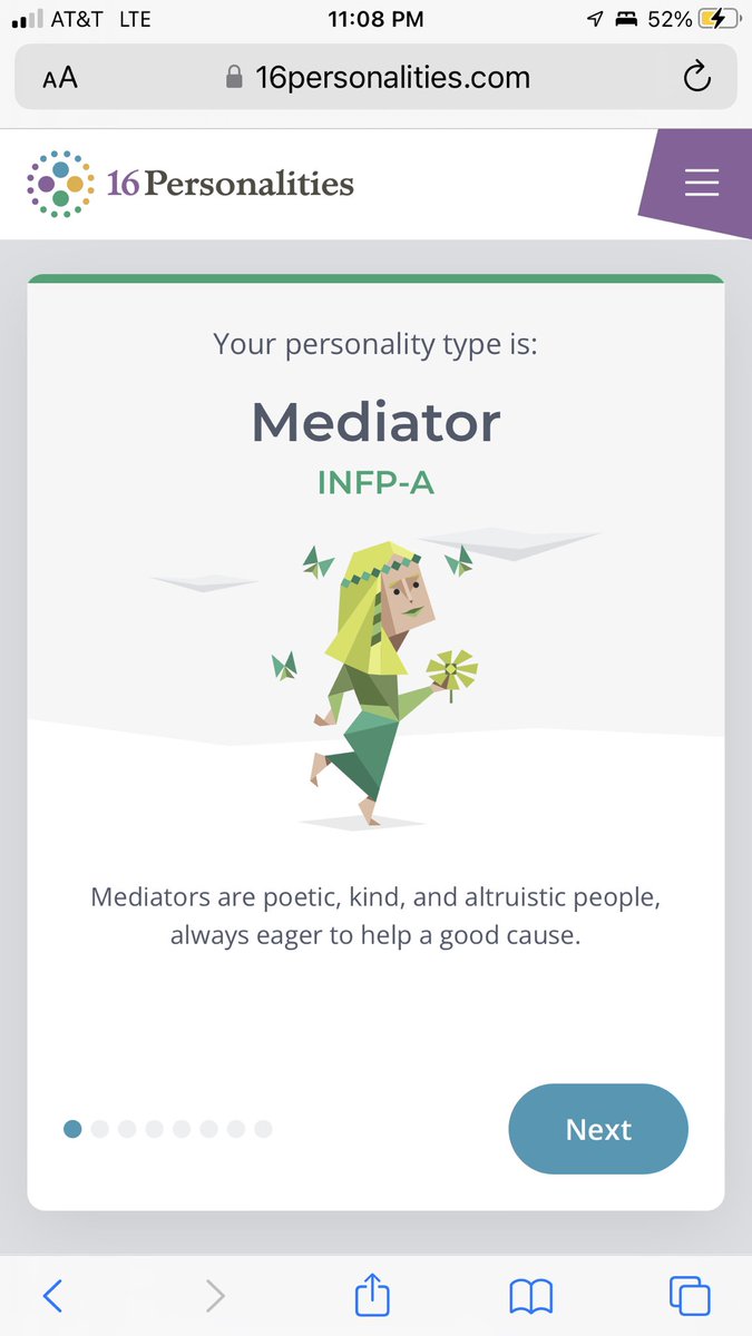 gn4rlyc4rly's tweet photo. Bizarre how accurate this shit is. 😅 #INFp #INFpA ✌🏻😊 https://t.co/h1tIW7TavY
