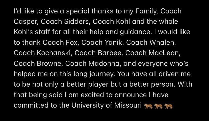 Excited to announce my commitment to Mizzou!!!! Thank you <a href="/CoachErikLink/">erik.link</a> <a href="/CoachKyleKrantz/">Kyle Krantz</a> <a href="/MizzouFootball/">Mizzou Football</a> for the opportunity.