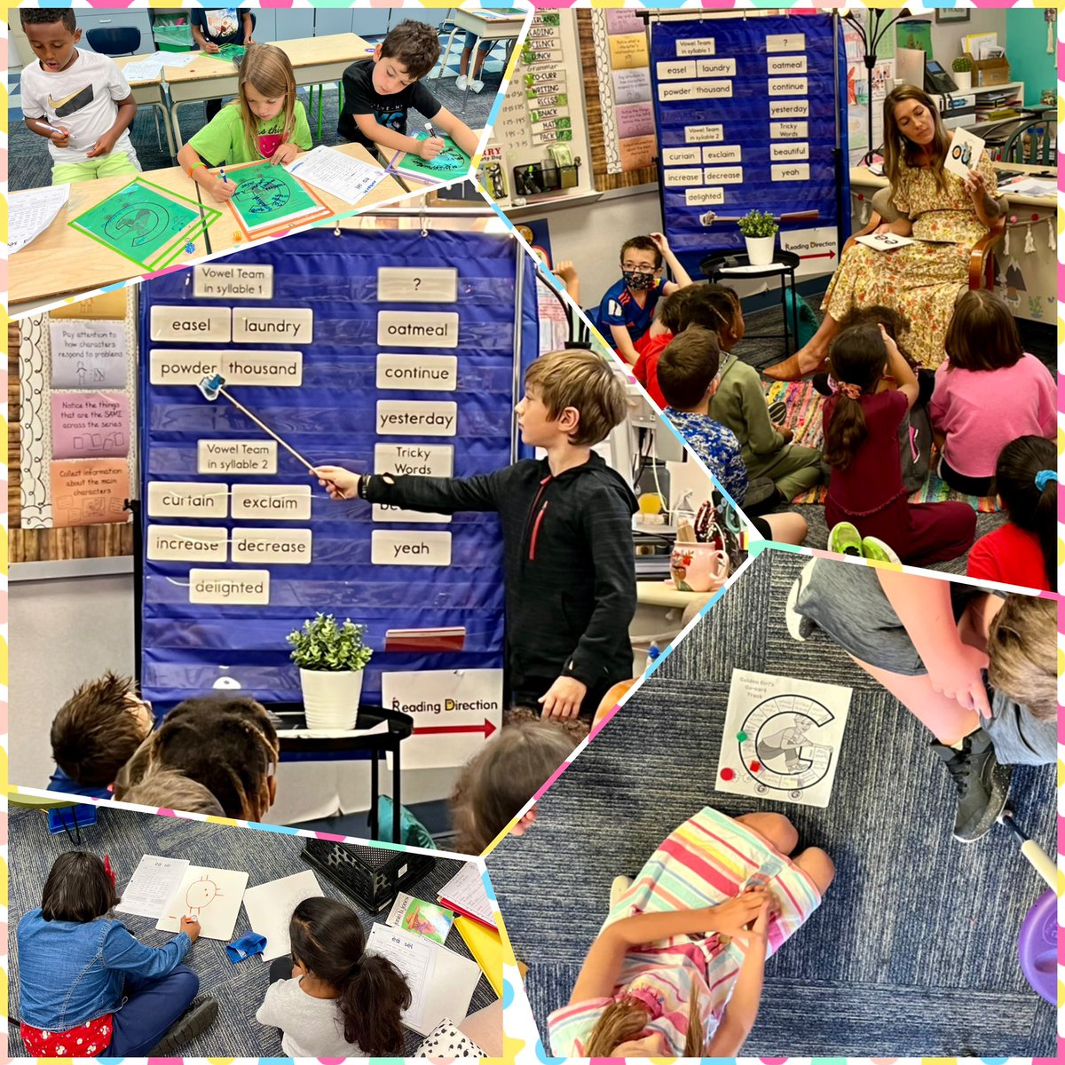 Thank you <a href="/LoneStarElem/">Lone Star Elementary</a> 2nd grade for letting us join you for Letterland today! We were wowed by all of the phonics stories they could recite and how easily they were able to decode and encode even the tricky words with automaticity! 👊