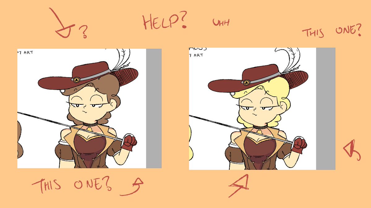 KatsuTG's tweet photo. hey guys while im at it help??? option 1 or 2? i started out with blonde but idk anymore eee https://t.co/qTGHzCWV3i