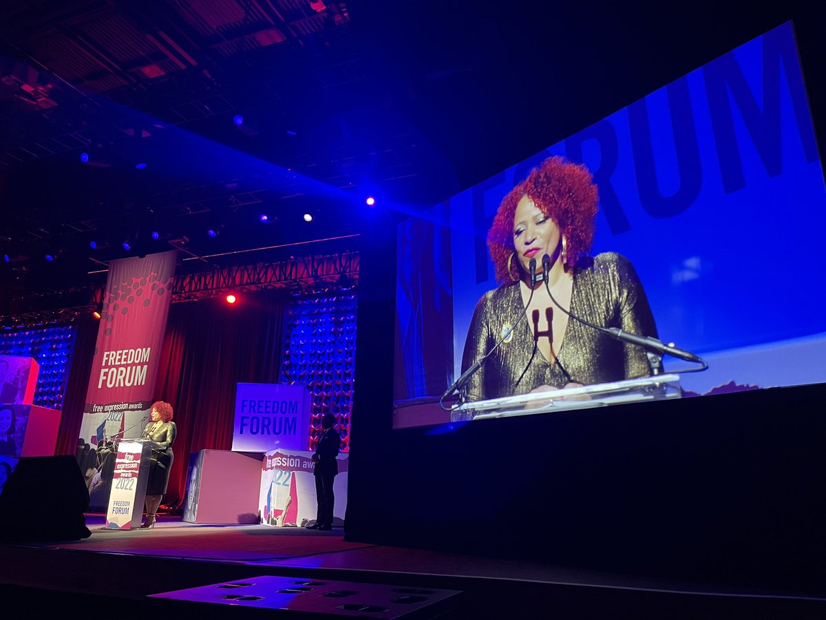 1stForAll's tweet photo. “These acts of censorship are already paving the way for other regressive policies and the contraction of rights for marginalized people because books bans and banning of ideas legitimize other forms of intolerance,” says @nhannahjones #FreeExpression22 https://t.co/pYgGu5YqR6