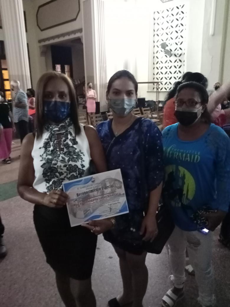 Reconocimiento a nuestro colectivo por destacada labor sindical#Guanajay#vamospormas