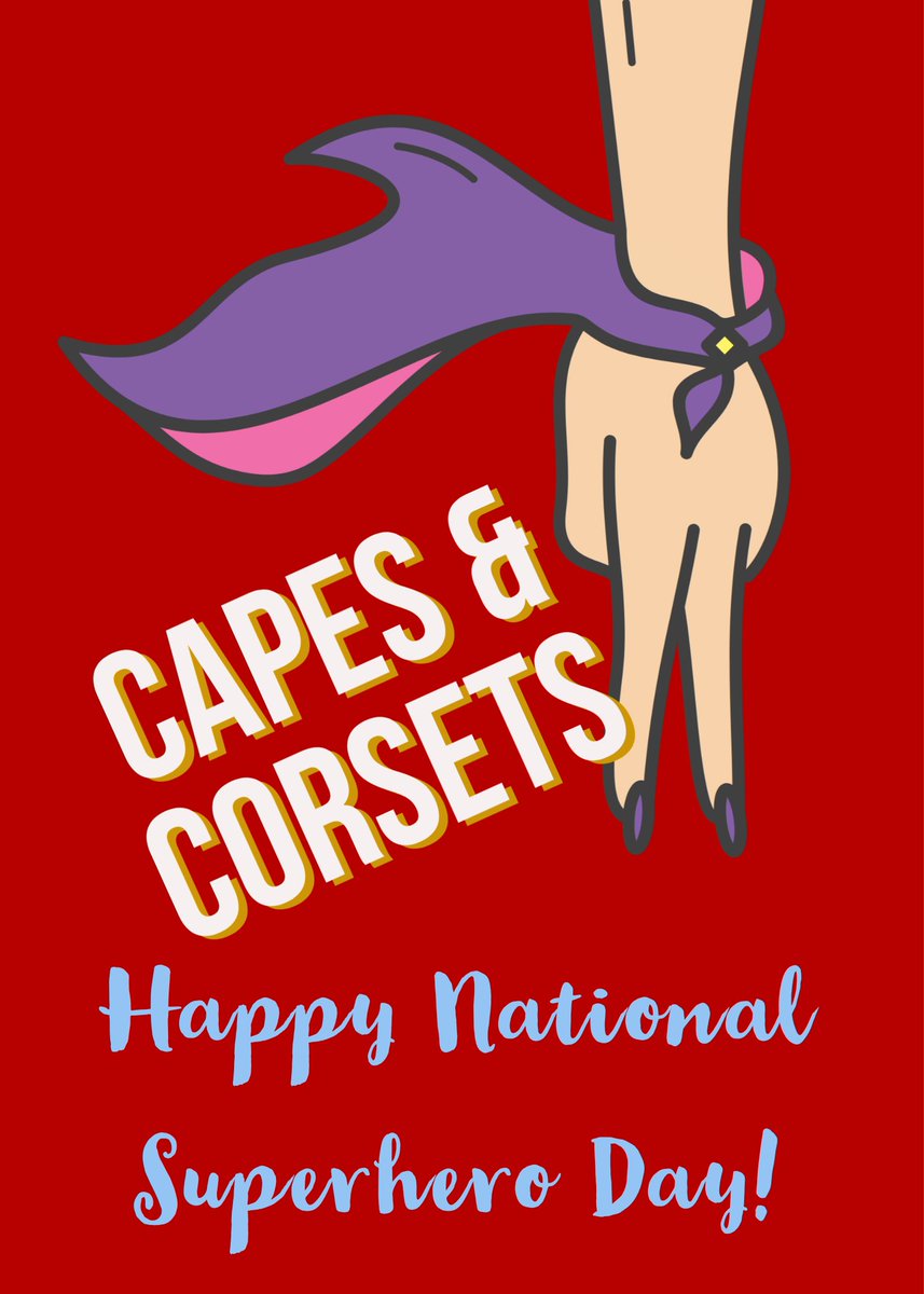 CapesCorsets's tweet photo. Happy #NationalSuperheroDay !! Be sure to follow our FB, IG, and the #CapesandCorsets tag to start up to days on our inaugural poscast launch as we cover all things #Marvel https://t.co/tNeEaVRFa0