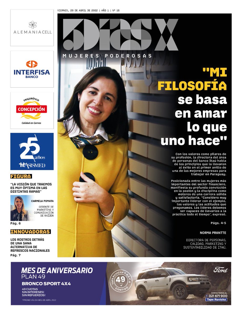 5DiasPy's tweet photo. Tapa 𝟱𝗗𝗶́𝗮𝘀 𝗫: Mujeres Poderosas♀️

Edición 29/04/22 📰

#PasionPorLosNegocios 📣

Más información📲 https://t.co/riR1b1sktZ https://t.co/qqAxyTtbkm