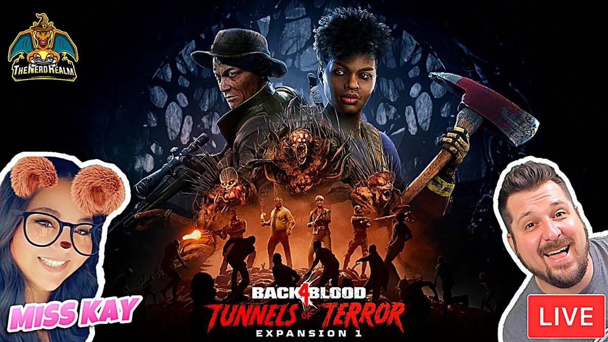 The_Nerd_Realm's tweet photo. Live Streaming Back 4 Blood now on YouTube: https://t.co/gHzWpQBWNY
& Twitch: https://t.co/TWbYTn3g5H
Tunnels of Terror w/ Miss Kay, ISO, & Ba5_ic!
#Back4Blood #TunnelsofTerror #Zombies #MissKay #LiveStream #TheNerdRealm #YouTube #Twitch #Gaming https://t.co/DOwm1Df5jf