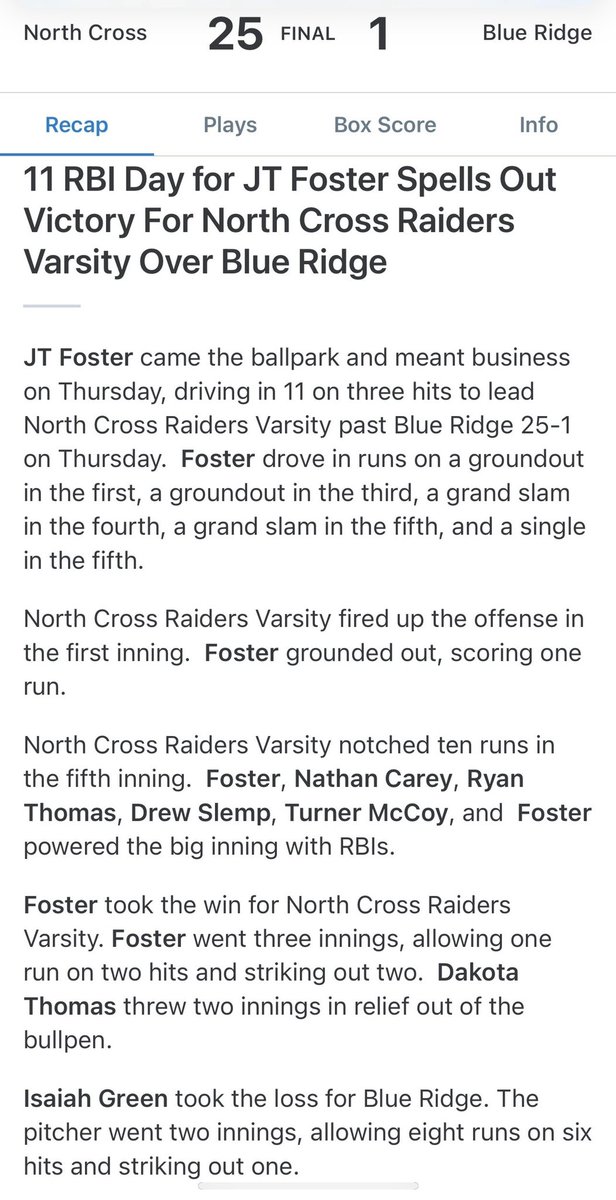 11 rbis with 2 grand slams and a win on the mound ✅

@KingUBaseball <a href="/jbhill19/">Brad Hill</a> @ArnoldBSB <a href="/TeamvaB/">Teamva.baseball</a>