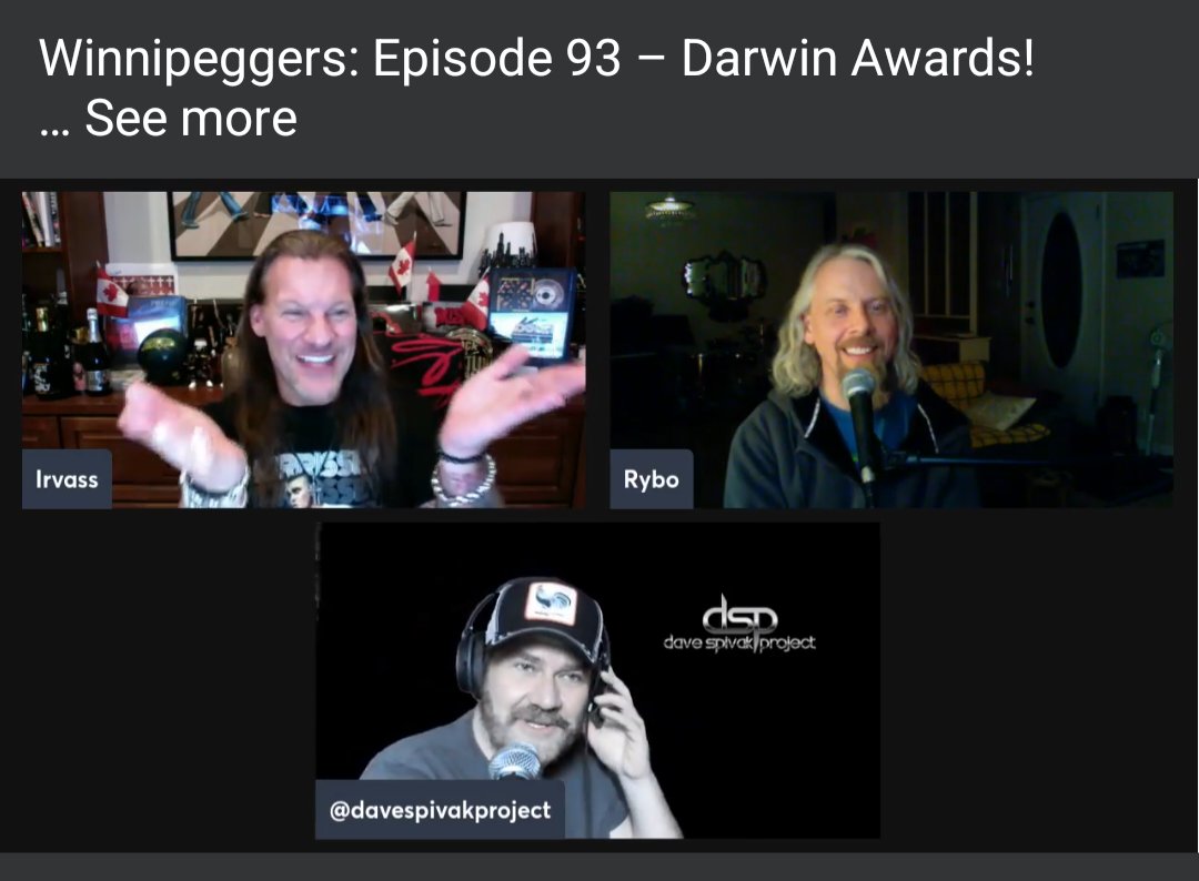 VickyConley44's tweet photo. @IAmJericho #Winnipegers The Darwin Awards reminds me of the TV show 1000 ways to die. I loved all the Stories.. I know the Paperview will be great! Much β€οΈ!!! https://t.co/UiiO7nVqm8
