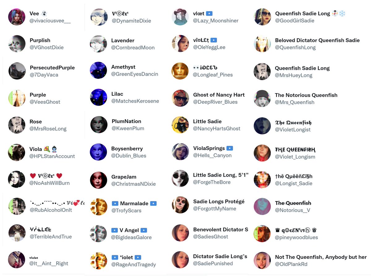 murphtracks's tweet photo. @karmaonesixone Renee Baum Griffin aka "Violet" Twitter account list.
Paste contains 110+ suspended accounts.
https://t.co/2SzOUXCEPA
#trackatroll #banevasion https://t.co/HmoW0CLwpy