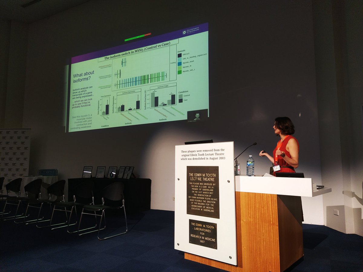 mcraelab's tweet photo. Great talk by Anna Freydenzon from my lab on RNAseq of muscle tissue in MND #ANZMNDSym https://t.co/VrdcEhOCKd