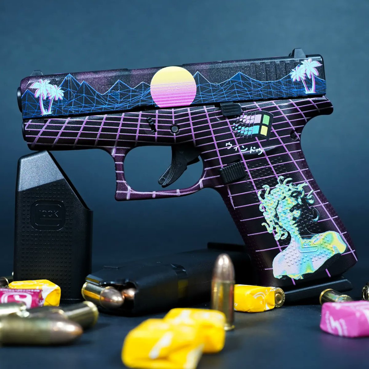 V A P O R W A V E G L O C K 4 3 X

#vaporwave #ｖａｐｏｒｗａｖｅ #vaporwaveglock #vaporwaveart #vaporwaveguns #vaporwavevibes #cerakotemagic
#cerakotethatshit #synthwave
#cerakotecertified #cerakote #utahartist
#shootah2022
(This is a SERVICE NOT A FIREARM FOR SALE)