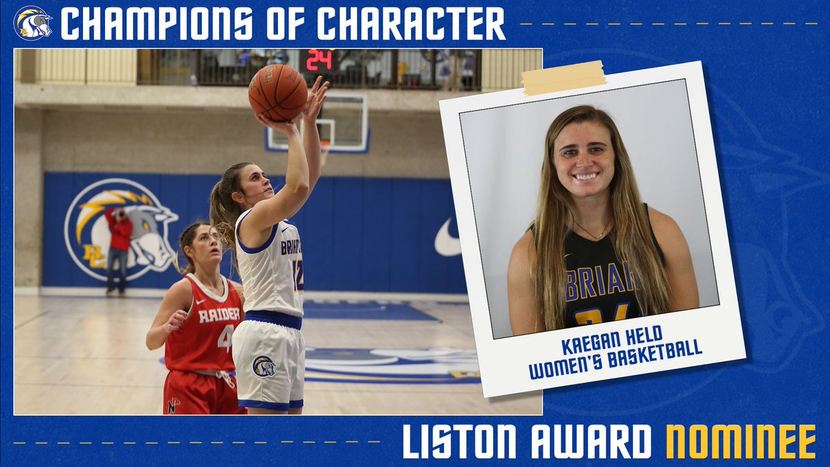 bcuchargers's tweet photo. The NAIA Liston Award is present to junior men’s and women’s basketball players with high athletic and academic achievement. Briar Cliff’s Liston Award nominees to the GPAC are Kaegen Held and Quinn Vesey.

#BriarCliffCOC #BattleOn https://t.co/3XTQuXLwbb