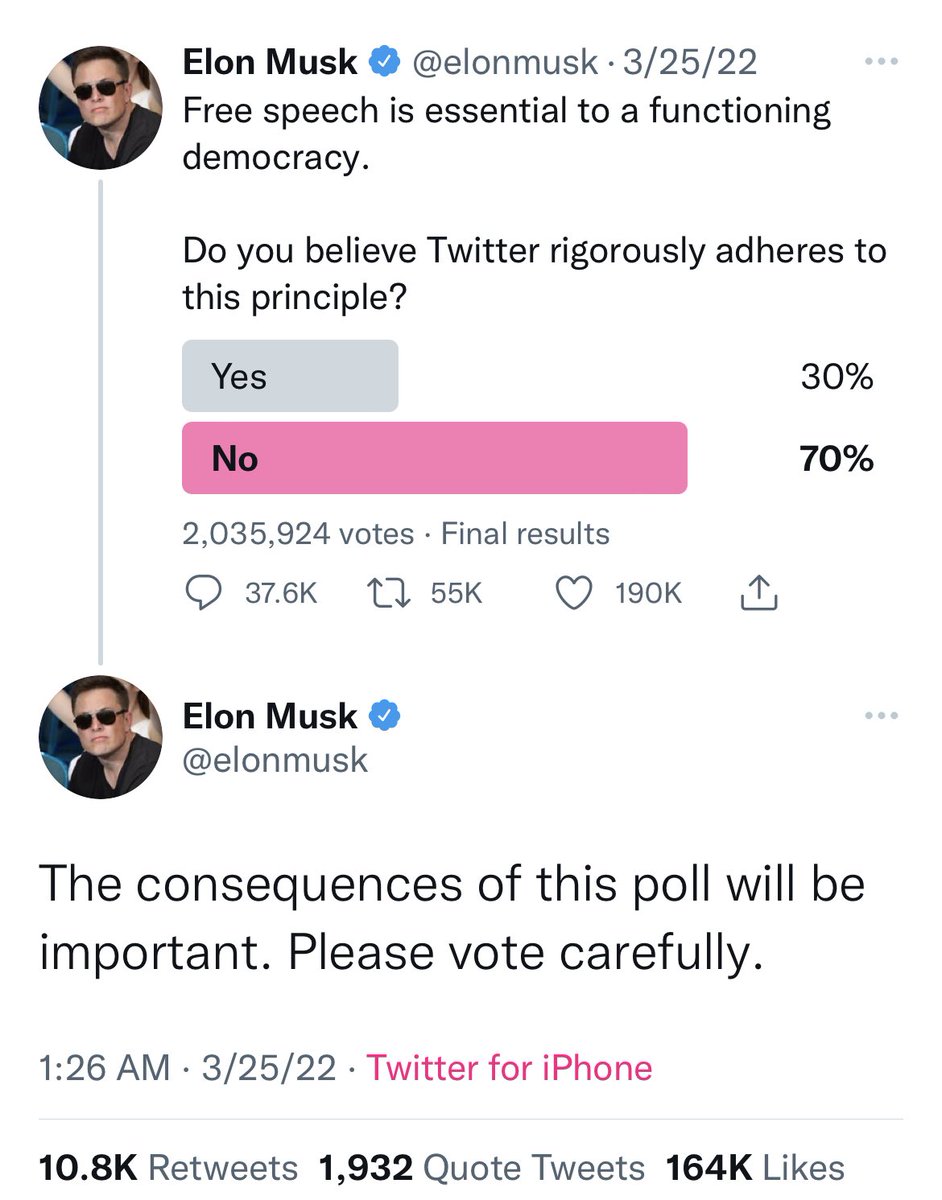 wholemars's tweet photo. When @elonmusk does a poll, you know what it means… https://t.co/JiROKEMbyA