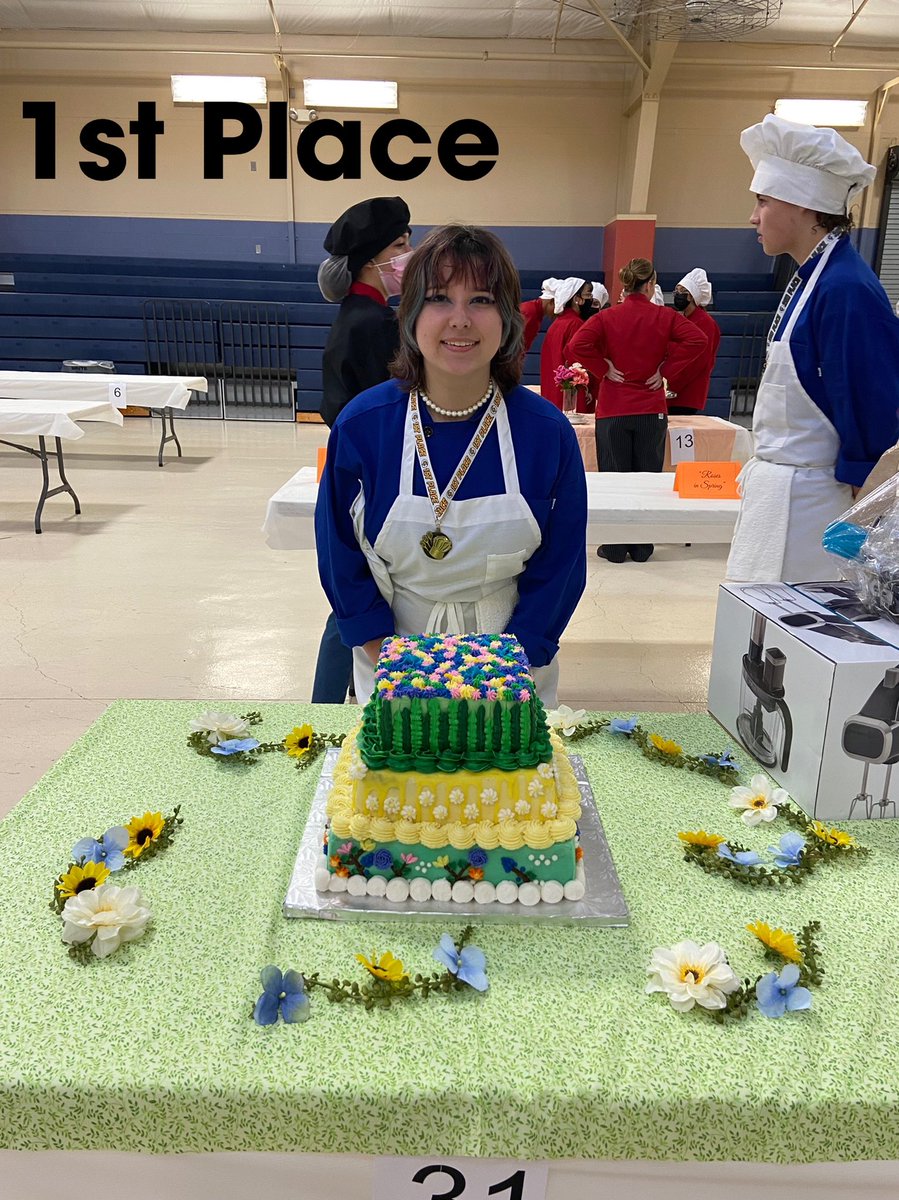 OCCulinaryArts's tweet photo. Today NISD CTE held the first-ever district Cake Decorating Competition.  OC Culinary Arts students brought home first and second place in the three-tier cake category.  We had four entries in all and everyone did an excellent job. @NISDOConnorHS @NISD_CTE https://t.co/62R4Dig80s
