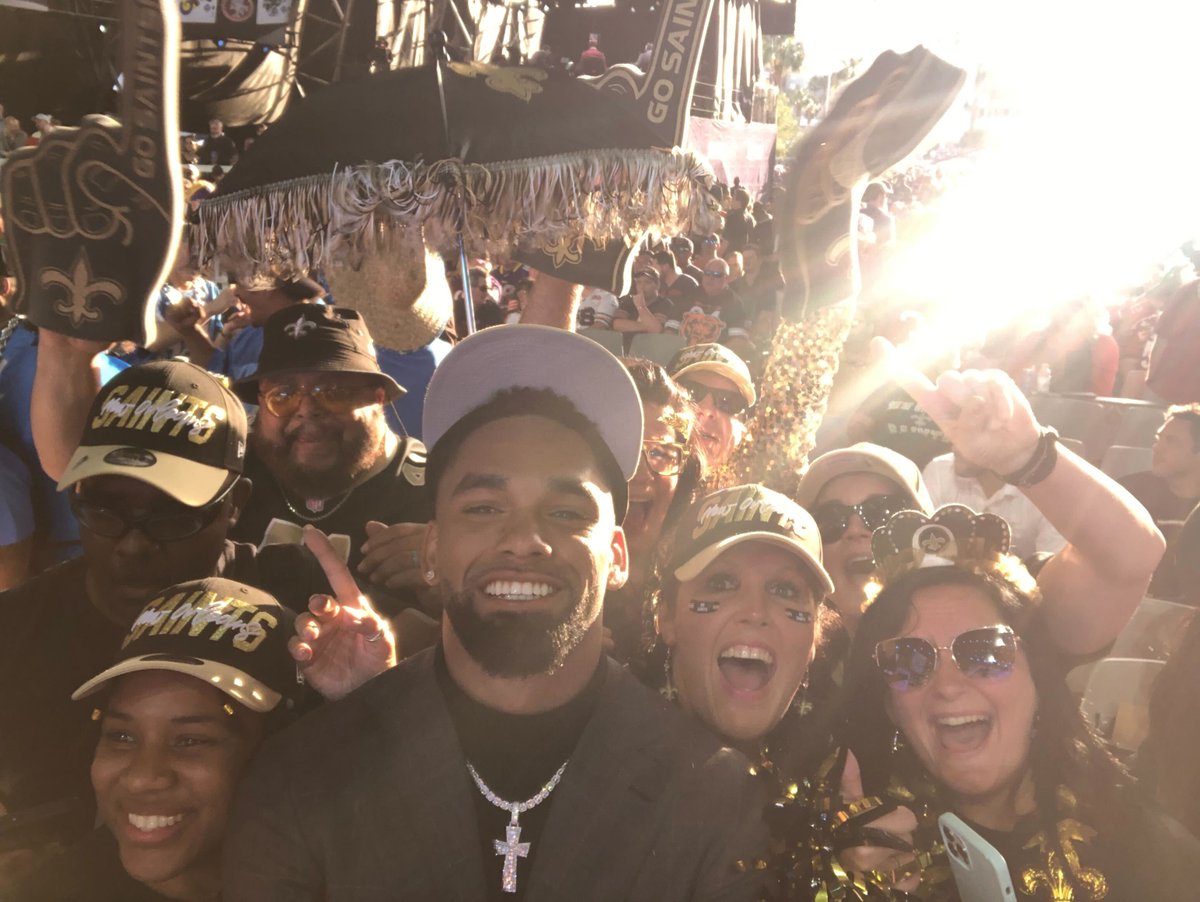 Saints's tweet photo. Already feeling the love! @chrisolave_ 

#SaintsDraft https://t.co/2SAv43zTT6