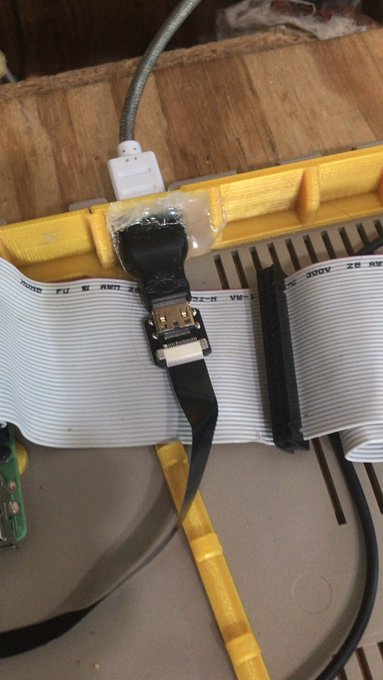 29thcenturycapt's tweet photo. “Video” port of my Bmc64 is complete, I'm quite amazed how
@Adafruit
made the pi zero hdmi adapter to work as a dedicated pass through adapter and the ability to make my own diy hdmi cable to make it happen. #commodore64 #bmc64 https://t.co/OYNfsnLYmd