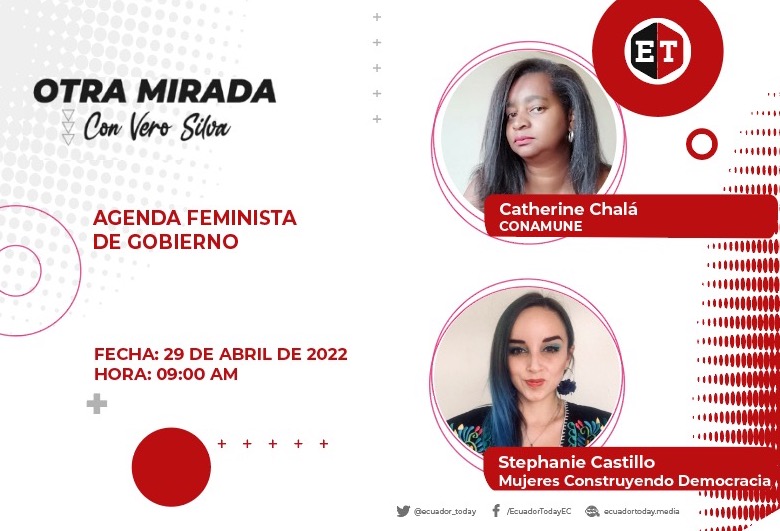 VeroSilvaEc's tweet photo. 📌Estimad@s amig@s en "Otra Mirada" estarán con nosotr@s Catherine Chalá y Stephanie Castillo para dialogar sobre: Agenda feminista de Gobierno
Les espero
🗓 29 Abril
🕘09:00 am
https://t.co/TJ0jySrwMq
#Conamune
@mcd_mujeres 
#AgendaFeminista
#GobFeministaEc
#DDHH
 @onumujeresEcu https://t.co/ASPCydRzyK