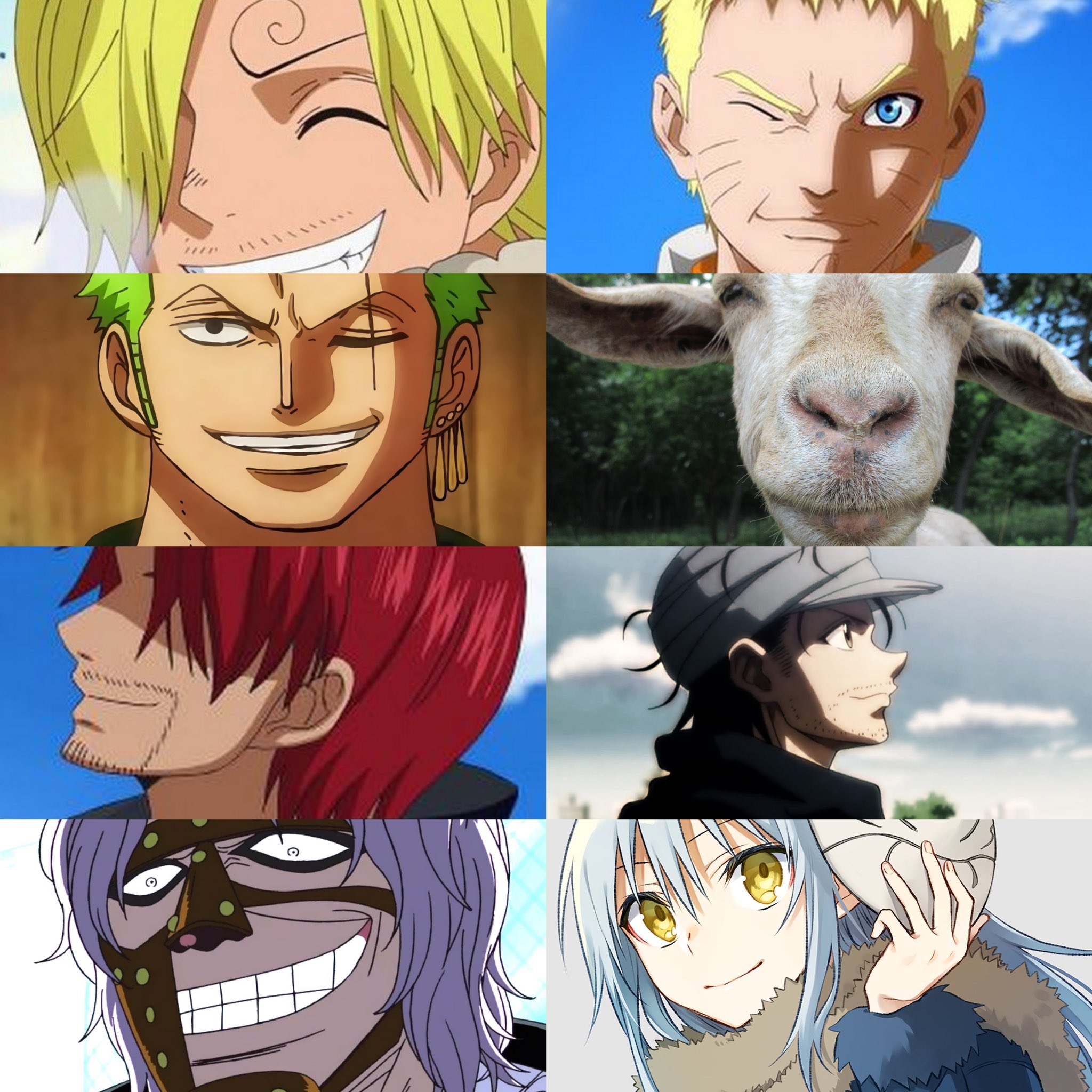 RoronoaGoatZoro on Twitter "One piece characters and what they