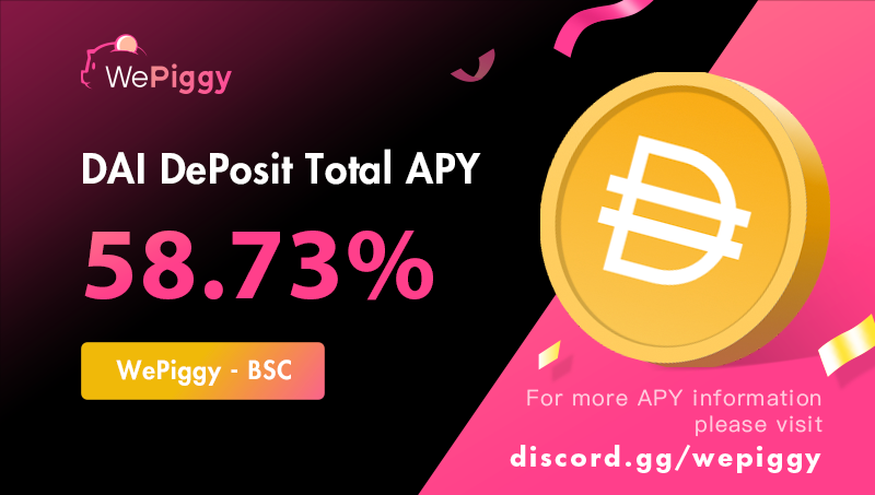 wepiggydotcom's tweet photo. Don't miss out!🐖
Deposit $DAI $USDT $USDC on WePiggy to enjoy HIGH #APY🔥
#BSC #BNBChain #OKC #DeFi https://t.co/Yf3Jua5uGT