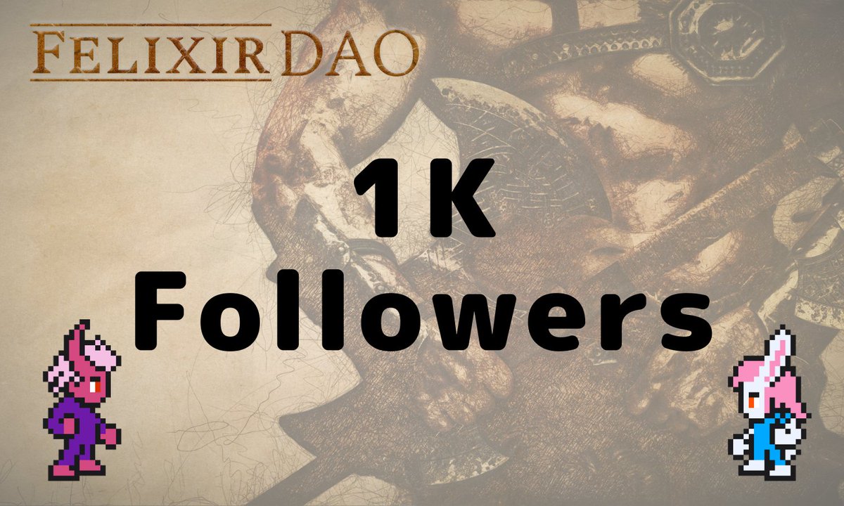 felixirdao's tweet photo. GM☀
Thank you for 1K followers🥳
We'll be tweeting more🚀
#felixirdao https://t.co/zHn1LURLc9