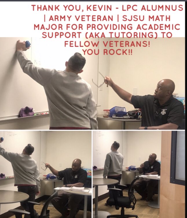 LpcVeterans's tweet photo. Local heroes! 

Thank you, Kevin, for providing academic support in MATH to fellow student veterans at Las Positas College!  

Las Positas College
#lpcstudentveterans
#laspositascollege https://t.co/w7Vs7molF0